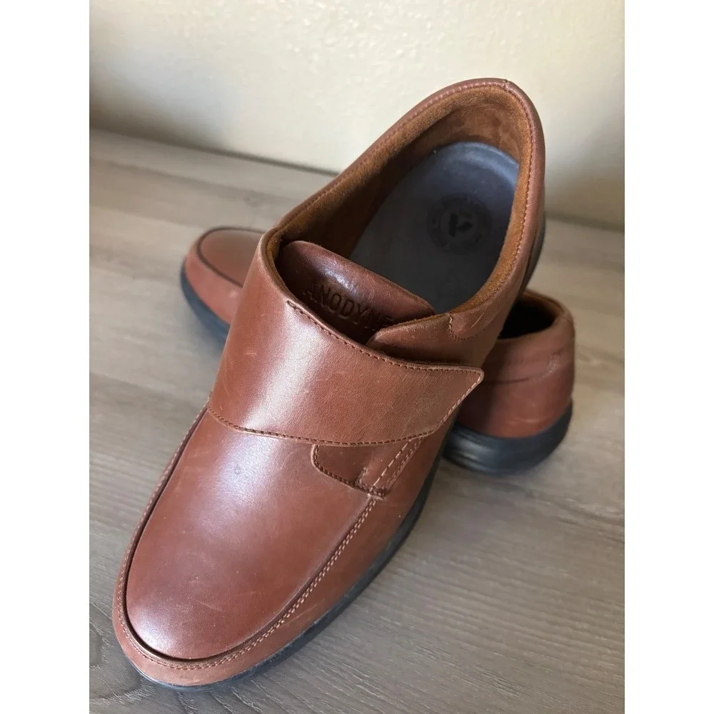 Anodyne No.‎ 28 Mens 11.5 M Brown Leather Casual Comfort Shoes Strap Heritage